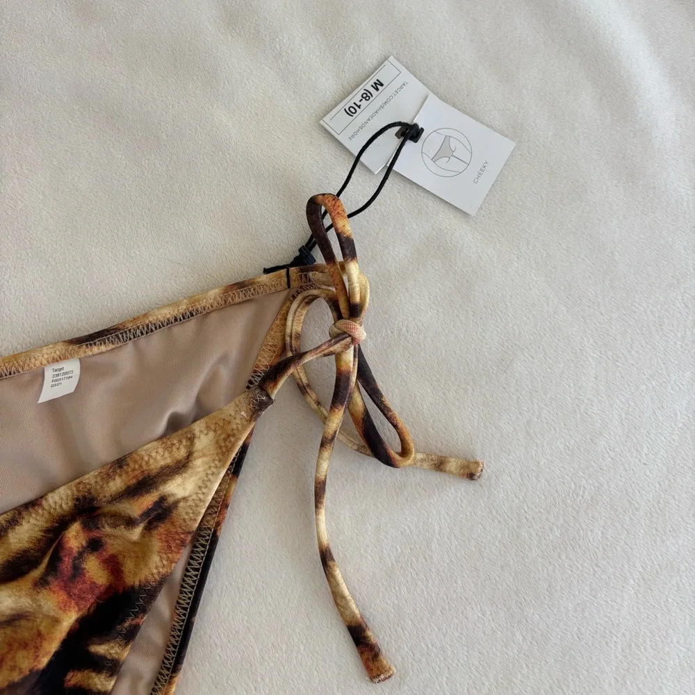 Shade & Shore Cheeky Tiger-Print Bikini Bottoms in Orange and Black - Picture 3 of 5